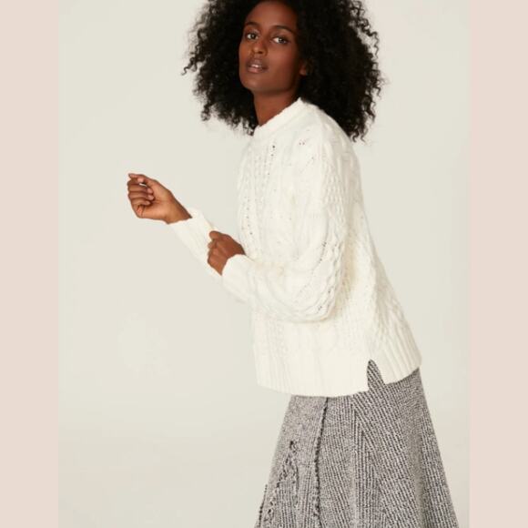 Jason Wu x RTR Cream Wool Cable Knit Sweater XS - Picture 4 of 9